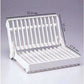 White Color - Folding Plastic Kitchen Dish Rack Stand Plate Holder - 2 Piece - Swadesiicart