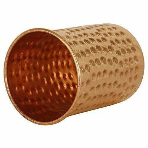 Pure Copper Glass Cup Volume 350ml - Set of 2 - Swadesiicart