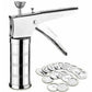 Stainless Steel Kitchen Press Maker with 12 Pieces - Swadesiicart