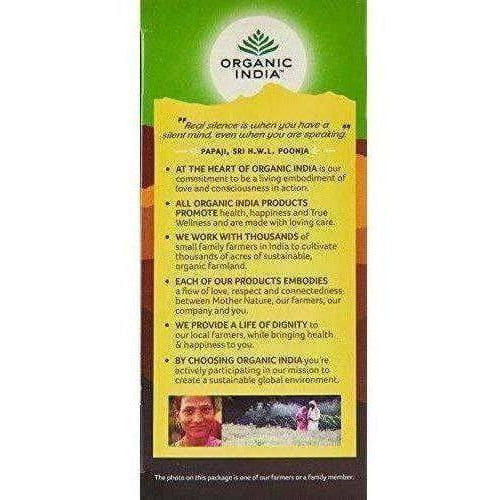 Organic India Tulsi Green Tea Lemon Ginger 25 Tea Bags - Swadesiicart