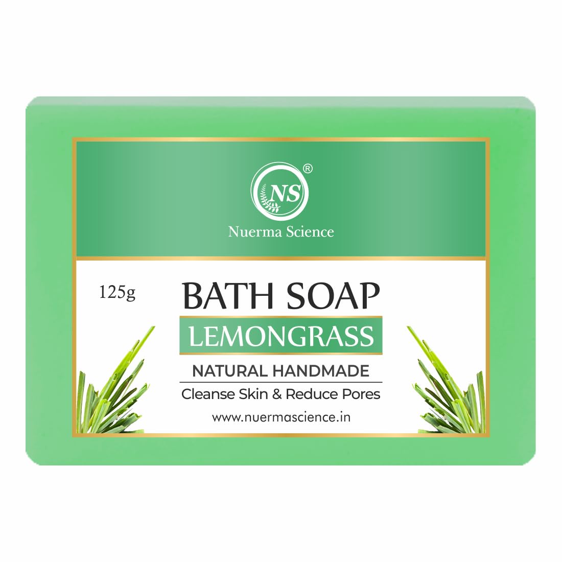 Nuerma Science Lemongrass Bath Soap | Cleanse Skin & Reduce Pores | Swadesiicart
