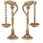 Brass - Pair Of Bird Diya Oil Lamp Stand | Swadesiicart