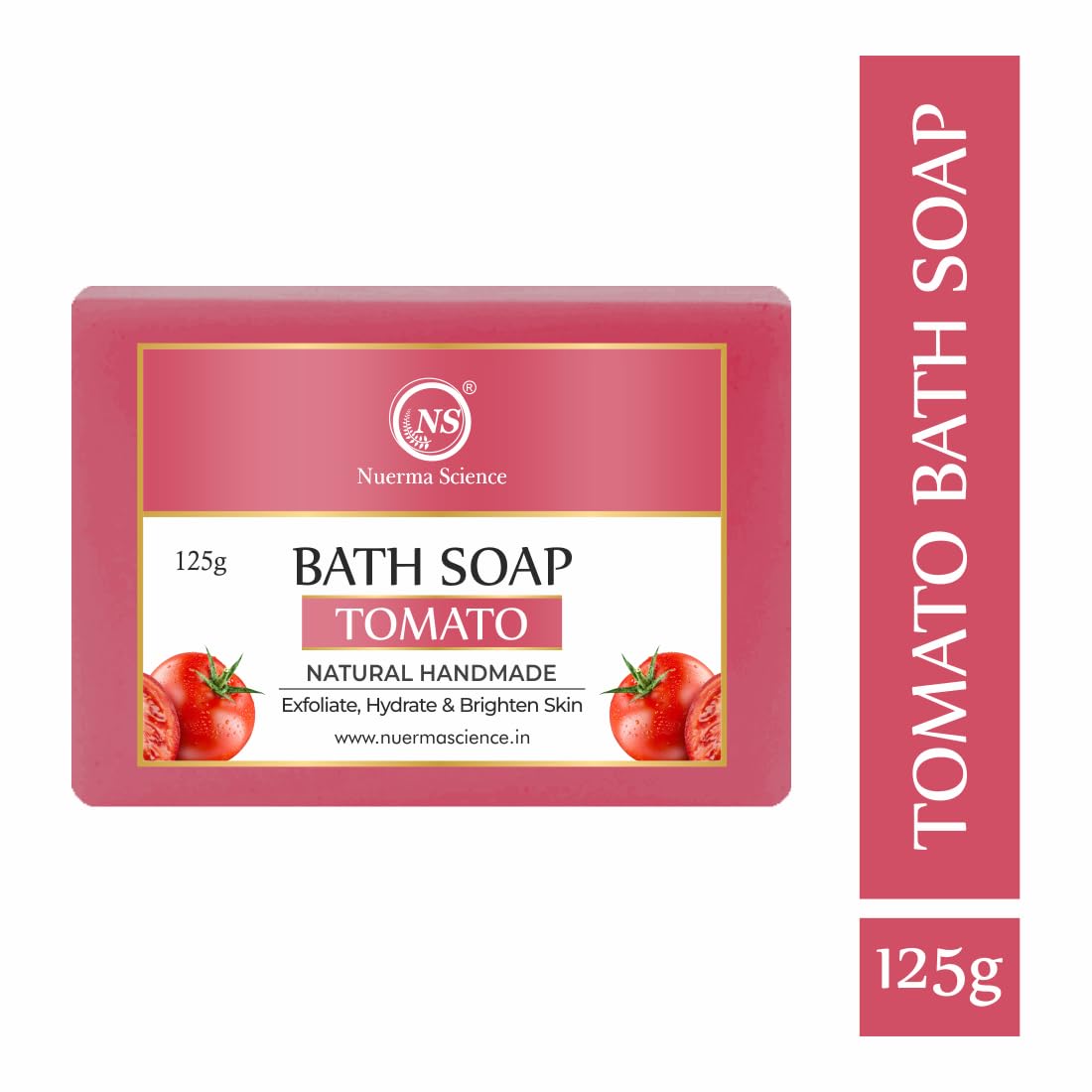 Nuerma Science Tomato Bath Soap | Exfoliate, Hydrate & Brighten Skin | Swadesiicart