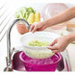 Multipurpose Double Layer Plastic Sieve Drainer Bowl - Swadesiicart