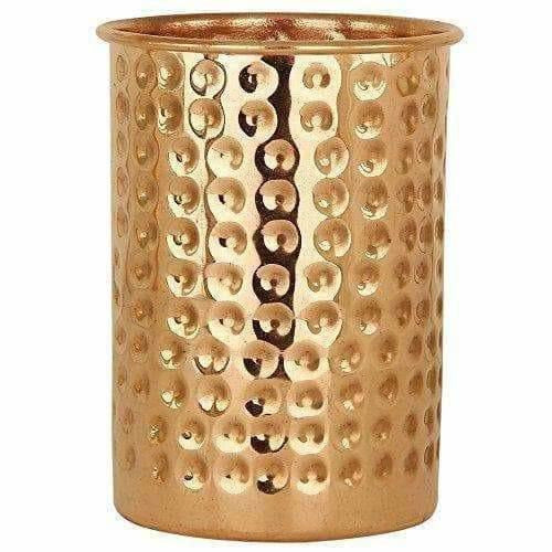 Pure Copper Glass Cup Volume 350ml - Set of 2 - Swadesiicart