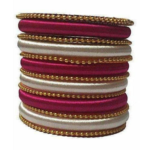 Multicolor Silk Thread Bangle - Madhu Collections