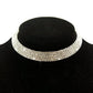 Silver-Toned Alloy Rhinestones Studded Choker Necklace - The Pari | Swadesiicart