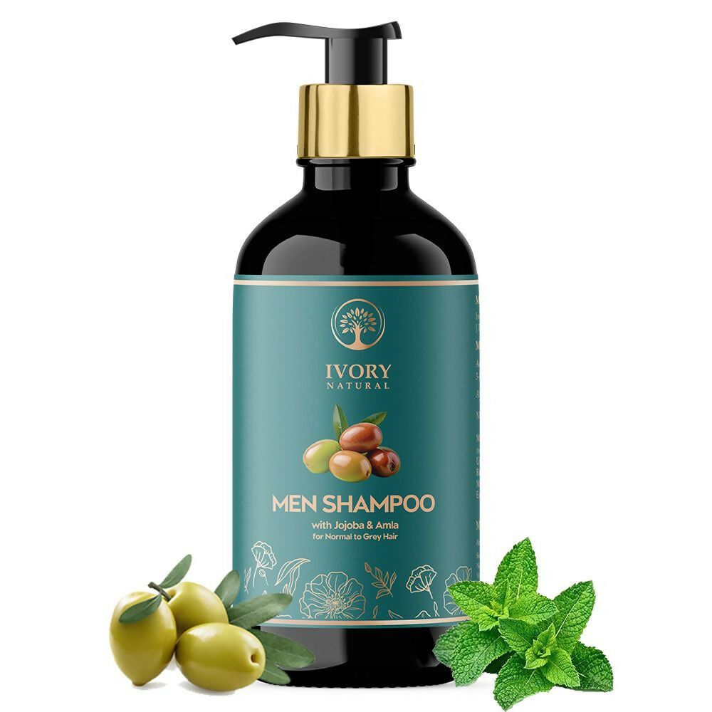 Ivory Natural Men Shampoo For Deep Cleansing, Scalp Wellness, Hair Shine & Dandruff Control | Swadesiicart