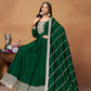 Monjolika Fashion Green Colour Art Silk Designer Anarkali Dress - Swadesiicart