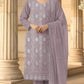 Anaita Lavender Faux Georgette Suit With Embroidery & Sequence Work
