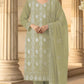 Anaita Green Faux Georgette Suit With Embroidery & Sequence Work