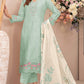 Anaita Sky Faux Georgette Suit With Embroidery Work