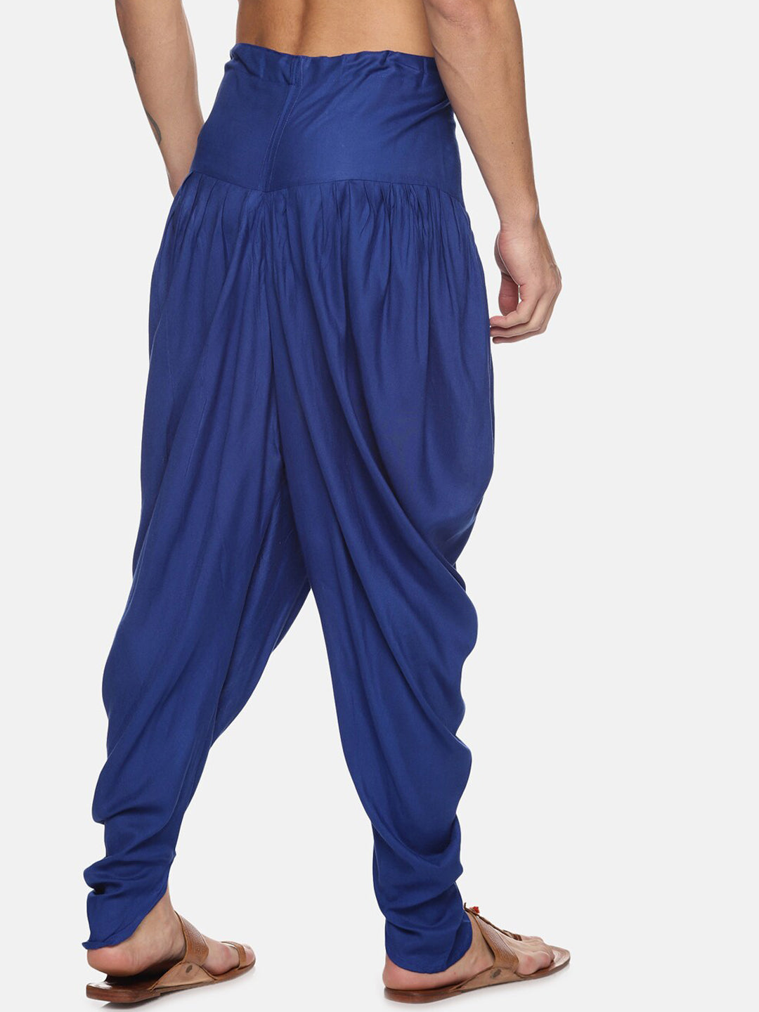 Sethukrishna Men Navy Blue Solid Dhoti Pant | Swadesiicart