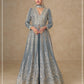 Anaita Grey Chinon Stitched Anarkali Suits With Embroidery & Sequence Work