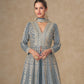 Anaita Grey Chinon Stitched Anarkali Suits With Embroidery & Sequence Work