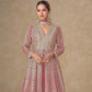 Anaita Peach Chinon Stitched Anarkali Suits With Embroidery & Sequence Work