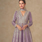Anaita Lavender Chinon Stitched Anarkali Suits With Embroidery & Sequence Work