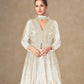 Anaita White Chinon Stitched Anarkali Suits With Embroidery & Sequence Work