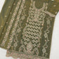 Anaita D Green Silk Suit with Embroidery & Sequence Work