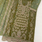 Anaita Mehendi Silk Suit with Embroidery & Sequence Work
