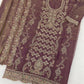 Anaita Purple Silk Suit with Embroidery & Sequence Work