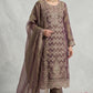 Anaita Purple Silk Suit with Embroidery & Sequence Work