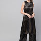 Aks Striped Sleeveless Kurta With Palazzos