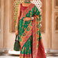 Monjolika Fashion Banarasi Silk Zari Green Contemporary Saree | Swadesiicart