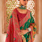 Monjolika Fashion Banarasi Silk Zari Green Contemporary Saree | Swadesiicart