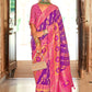 Monjolika Fashion Banarasi Silk Weaving Purple Designer Saree | Swadesiicart