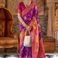 Monjolika Fashion Weaving Banarasi Silk Traditional Saree In Purple | Swadesiicart