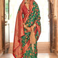Monjolika Fashion Green Weaving Banarasi Silk Contemporary Saree | Swadesiicart