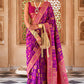 Monjolika Fashion Banarasi Silk Pink Weaving Classic Saree For Party | Swadesiicart