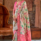 Monjolika Fashion White Banarasi Silk Weaving Traditional Saree | Swadesiicart