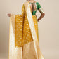 Saree Mall Mustard Ethnic Motifs Zari Organza Banarasi Saree | Swadesiicart