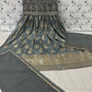 Anaita Grey Embroidered Viscose Jacquard Anarkali Suit