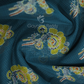 Shades of Peacock Blue With Block Design Pure Kota Cotton Saree By Gayathri Reddy Designer Studio | Swadesiicart