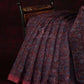 Dark Wine Colour Floral Design Semi Chanderi Saree By Gayathri Reddy Designer Studio | Swadesiicart