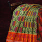 Dark Leaf Green Printed Semi Chanderi Saree By Gayathri Reddy Designer Studio | Swadesiicart