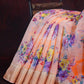 Vibrant Combination of Baby Peach and Orange with Floral Design Semi Chanderi Saree By Gayathri Reddy Designer Studio | Swadesiicart