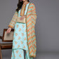 Ahalyaa Women's Traditional wear Kurta Set - Blue | Swadesiicart