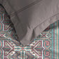 MYTRIDENT Dusk and Dawn Brown Printed Pure Cotton 144 TC Queen Bedsheet Pillow Covers - Swadesiicart