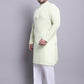 Sojanya Plus Plus Size Embroidered Pure Cotton Kurta With Pyjamas & Nehru Jacket | Swadesiicart