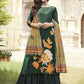 Jyoti Fashion Women's Green Velvet Floral Digital Printed Kurta with Trouser & Dupatta | Swadesiicart