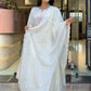 The52 White Women's Beautiful Cotton Fabric Thread Work Straight Kurta Pant and Dupatta Set - Swadesiicart