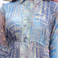 Light Blue Crepe Foil Printed Long Dress - Michan | Swadesiicart