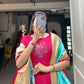 Lorenvalley Pink Jacquard Silk Paithani Woven Design Gown with Dupatta | Swadesiicart