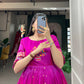 Lorenvalley Purple Jacquard Silk Paithani Woven Design Gown | Swadesiicart