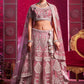 Monjolika Fashion Embroidered And Sequin Work Net Pink Wedding Lehenga Choli - Swadesiicart
