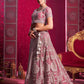 Monjolika Fashion Embroidered And Sequin Work Net Pink Wedding Lehenga Choli - Swadesiicart